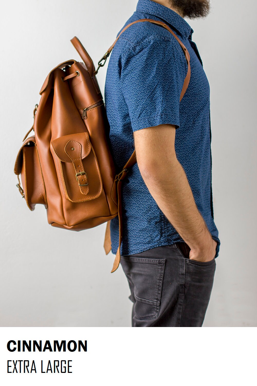 Greek handmade carry/backpack leather bag 8”h 7”l 20 depth new Handmade Leather Backpack: Greek Rucksack With Pockets - Etsy main image 3