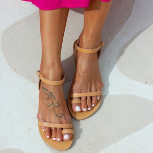 CASSIA Leather Sandals Women, Toe Ring Sandals, Greek Sandals Women ...