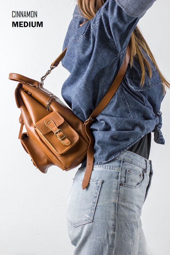 Handmade Leather Backpack: Greek Rucksack With Pockets - Etsy