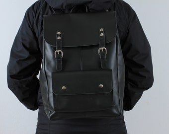 Leather backpack, Mens Rucksack, Mens laptop backpack, Mens large backpack, Leather Rucksack, Greek Leather bag, Gift for him, Mens gift