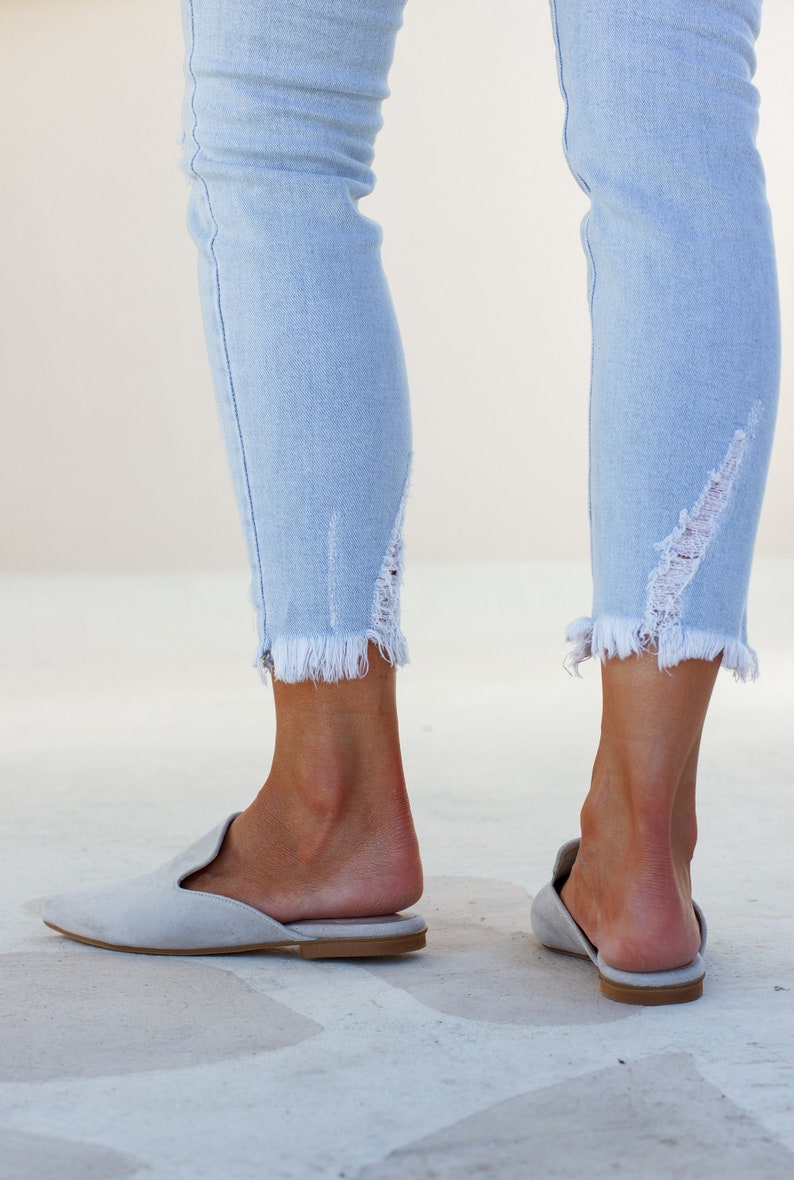 Back side minimalist mule — Loraine grey