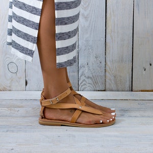 PAROS Leather Sandals, Greek Sandals, Women's Sandals, Chic Sandals - Etsy