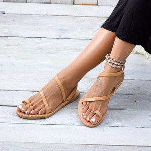 SYROS sandals, women Greek leather sandals, roman sandals, womens leather sandals,ancient Greek sandals,Griechische Leder Sandalen image 2