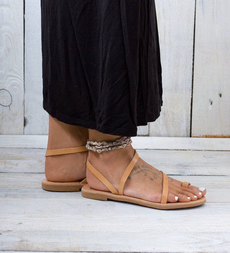 SYROS sandals, women Greek leather sandals, roman sandals, womens leather sandals,ancient Greek sandals,Griechische Leder Sandalen zdjęcie 3