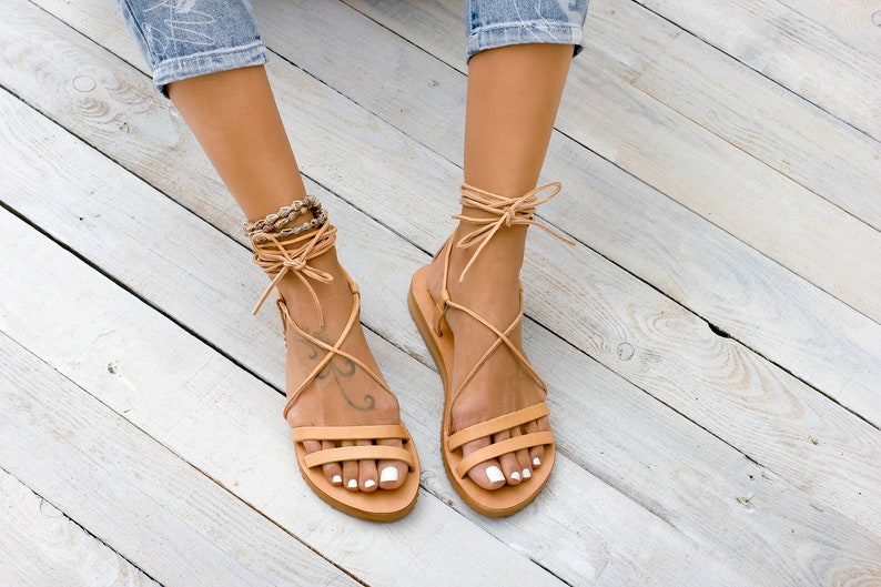 TILOS Leather sandals, Greek leather sandals, gladiator sandals, lace up leather sandals,women sandals, Greek sandals zdjęcie 5