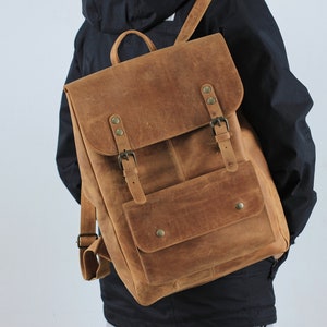 Vintage Leather Laptop Bag for Men - Ideal Gift for Him