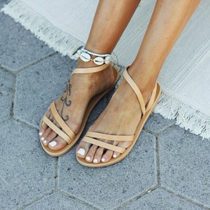 Handmade in Greece — KALLISTO natural sandals by Greek Leather Lab