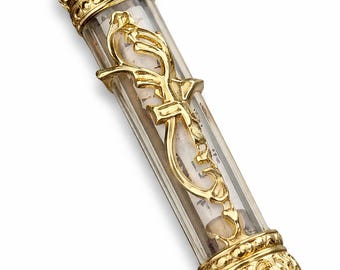 Mezuzá para coche con pergamino – Regalo judío de protección para viajes desde Israel, amuleto Shaddai contra el mal de ojo, accesorio judaico, regalo para conductores noveles