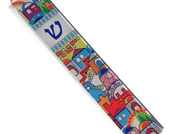 Plexiglas mezuzah kids / children room mezuza case 5" / 13cm need 10cm kosher scroll FREE SHIPPING