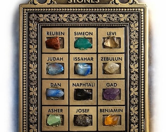 12 Stämme Israels Wandbehang Choshen-Steine Jüdischer Haus-Segen-Judaica Geschenk-Dekor