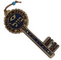The key of wealth kabbalah amulet pewter wall hanging from Israel bless for money helps get rich !! product logo