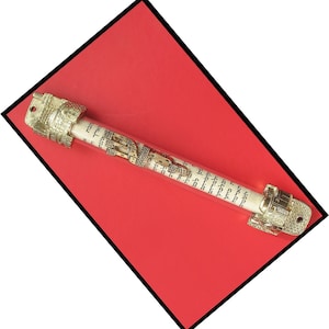 Zinnglas 4 &quot;Mezuzah Jerusalem Altstadt heiliges Design aus Israel 8 cm Schriftrolle KOSTENLOSER VERSAND