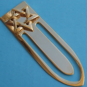 Superb gold plated  / silver colored star of / Magen David Bookmark from Israel Judaica Bible pagemark