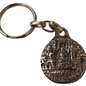 JERUSALEM 3D Small Key Ring keychain Pendant Charm Judaica Gift