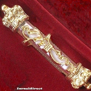 Beautiful gold or silver car mezuza mezuzah includes non kosher scroll Israel FREE SHIP