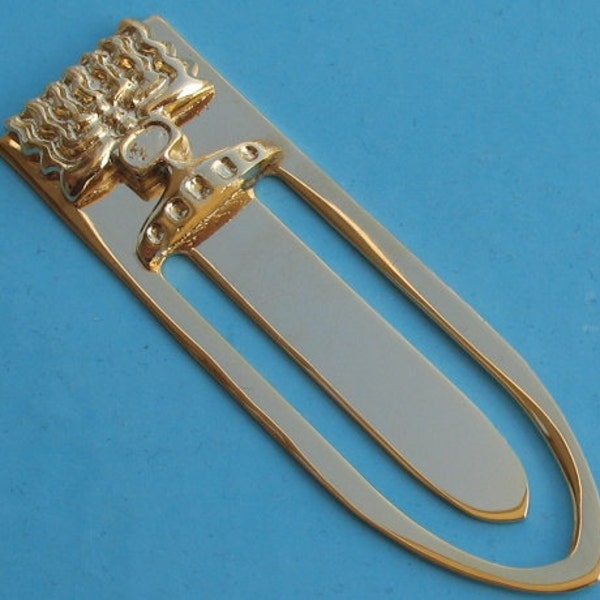Superb gold plated Menorah Bookmark from Israel Judaica oldest symbol of Judaism