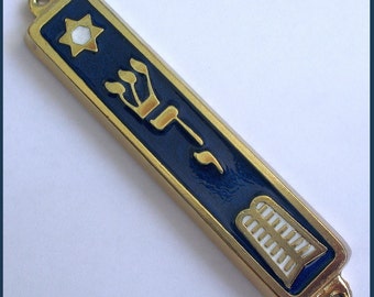 10 Commandments Mezuzah 24k Gold Plated Jewish 3" Mezuza Judaica from Israel