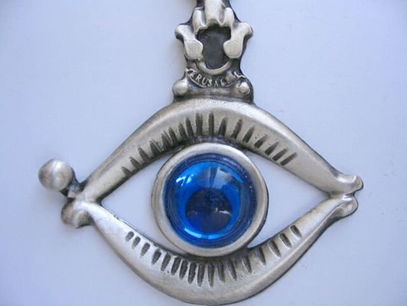 Evil Eye Protection Keychain Charm From Israel Kabbalah Amulet Etsy