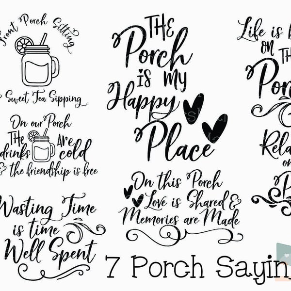 SVG Porch Bundle | Summer SVG | Front Porch SVG | Cut File | Commercial Personal Use