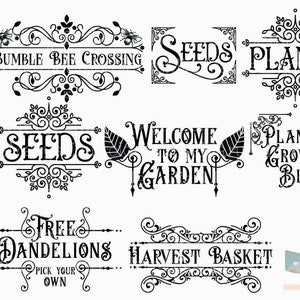 SVG Garden Plant Bundle | Plant SVG | Garden SVG | Cutting File | Commercial Personal Use