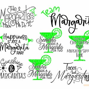 SVG Margarita Bundle | Margaritas SVG | Drinks SVG | Cut File | Commercial Personal Use