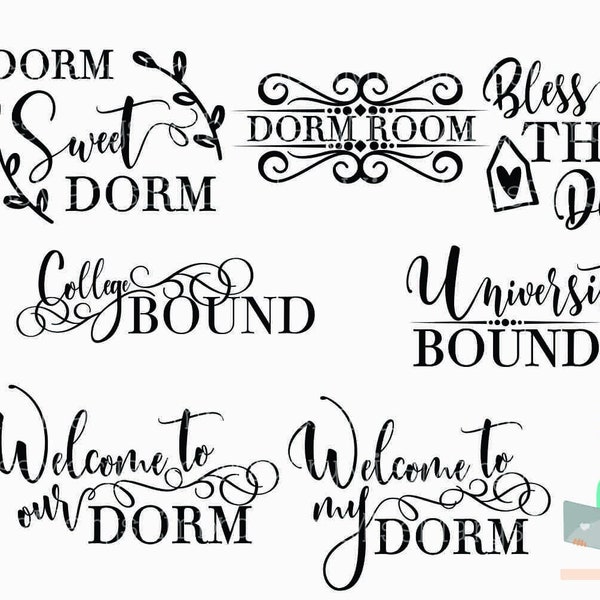 SVG Dorm Room Bundle | University SVG | Dorm SVG | Cutting File | Commercial Personal Use