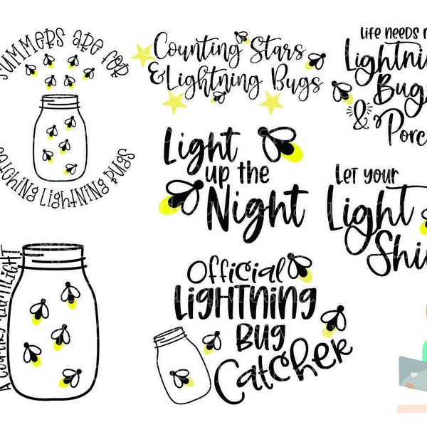 SVG Lightning Bug Bundle | Lightening Bug SVG | Summer SVG | Cutting File | Commercial Personal Use