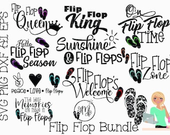 SVG Flip Flop | Flip Flop Bundle SVG | Summer SVG | Commercial Personal Use