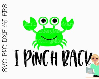 I Pinch Back SVG | St. Patrick's Day SVG | Crab SVG | St. Patrick's Cut File | Cutting File | Commercial Personal Use
