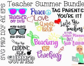 SVG Summer Break | Teacher SVG | Teacher Summer Break SVG | Cut File | Commercial Personal Use