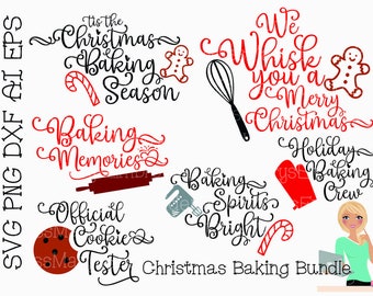 Christmas Baking Svg Etsy