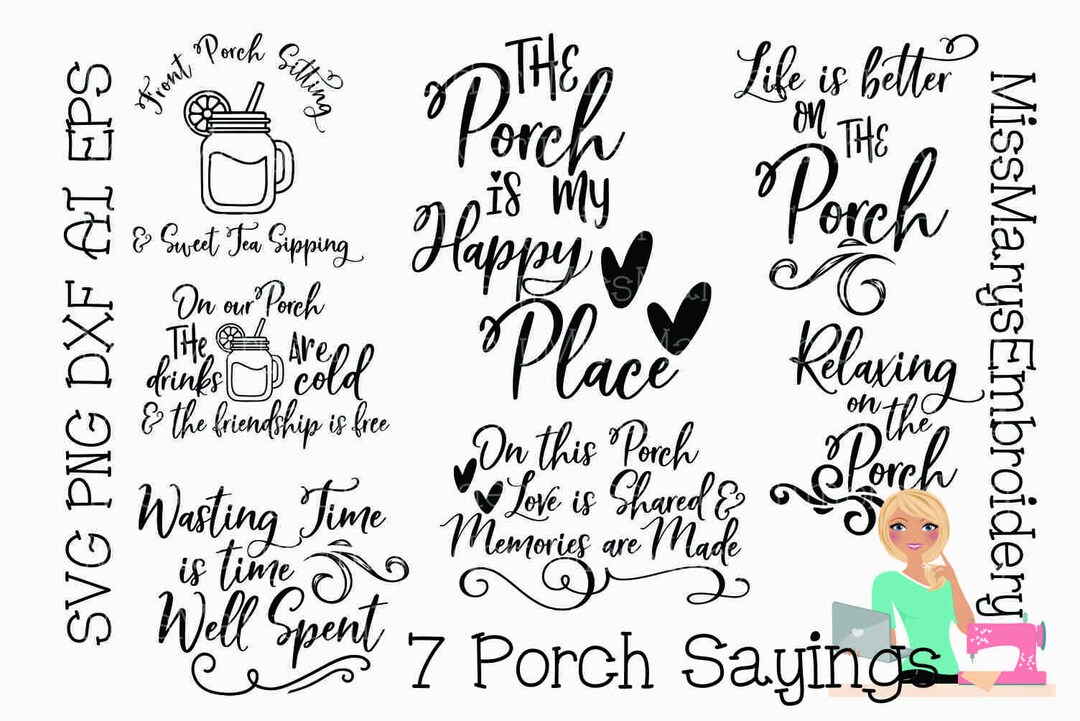 SVG Porch Bundle | Summer SVG | Front Porch SVG | Cut File | Commercial ...