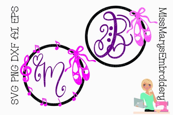 Download Ballet Monogram Svg Ballet Svg Ballet Music Monogram Ring Etsy