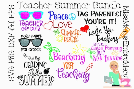 Download Svg Summer Break Teacher Svg Teacher Summer Break Svg Etsy