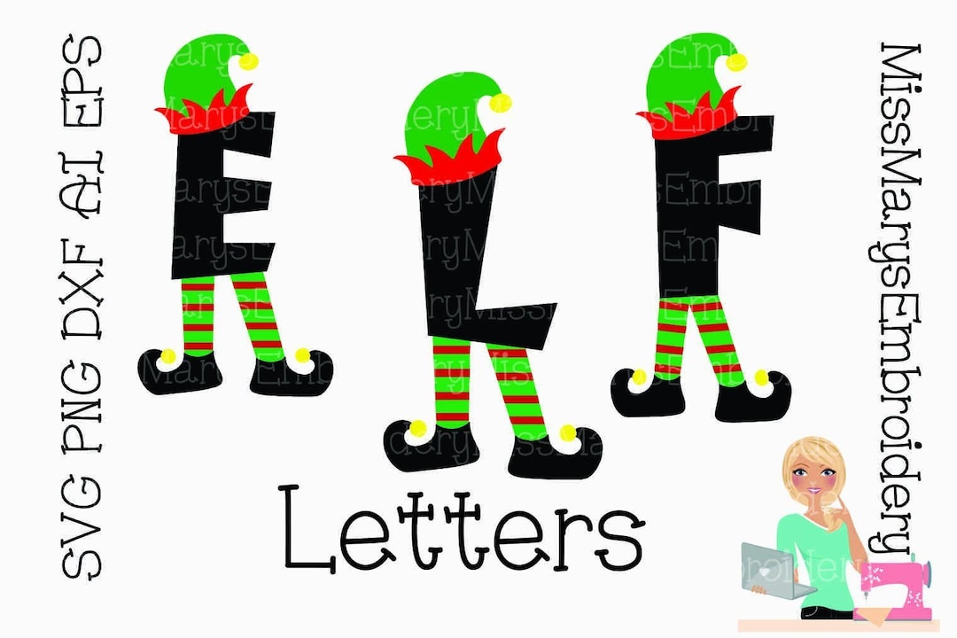 Elf Letters SVG | Elf SVG | Christmas SVG | Cutting File | Personal ...