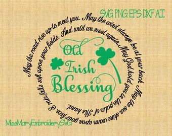 SVG Old Irish Blessing File Cutting File DXF, AI Commercial Personal Use