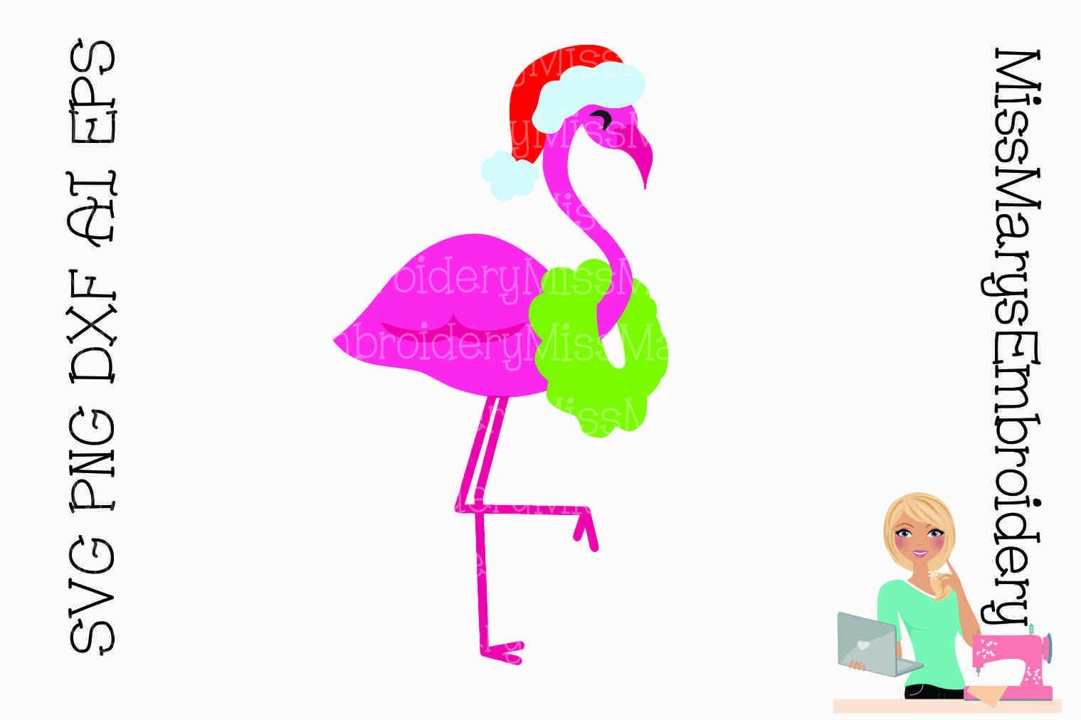 Download Christmas Flamingo SVG Christmas SVG Flamingo SVG | Etsy
