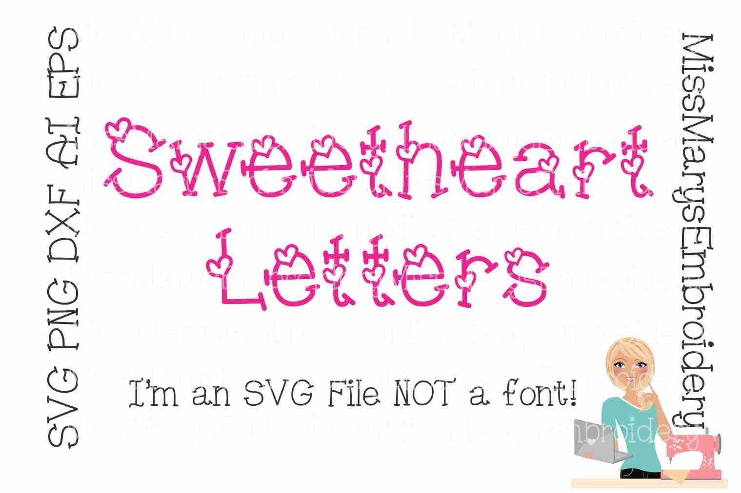 Sweetheart Letters SVG Heart Letters SVG Monogram Letters ...
