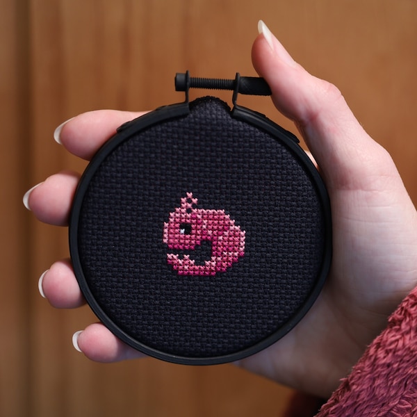 Smöl Shrimp-DIGITAL Cross Stitch Pattern-Tiny Pixel Shrimp