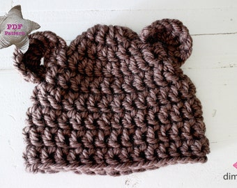 Crochetpattern Bear hat (7-14 months)