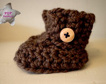 Crochet pattern Baby boy Booties