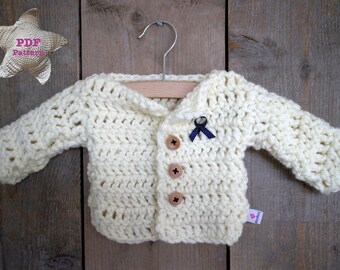 Crochet pattern Baby Cardigan Vest