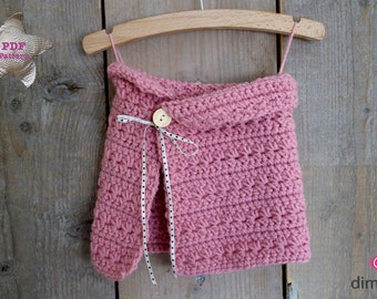 Crochet pattern Baby Poncho Cape and little skirt