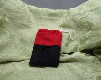 Reversing Red & Black Cotton Bag