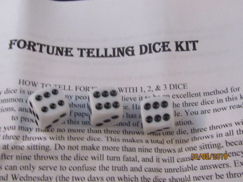 Fortune Telling Dice Divination Dice Fortune Telling Dice Etsy