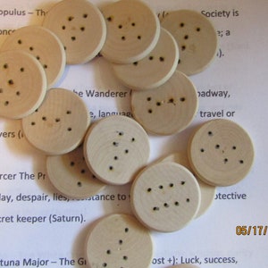 Geomancy Divination Set / Wood Burned Tiles