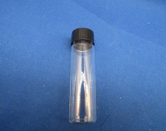 Clear Glass 2 Dram Bottle: Black Screw Lid, DIY Supplies