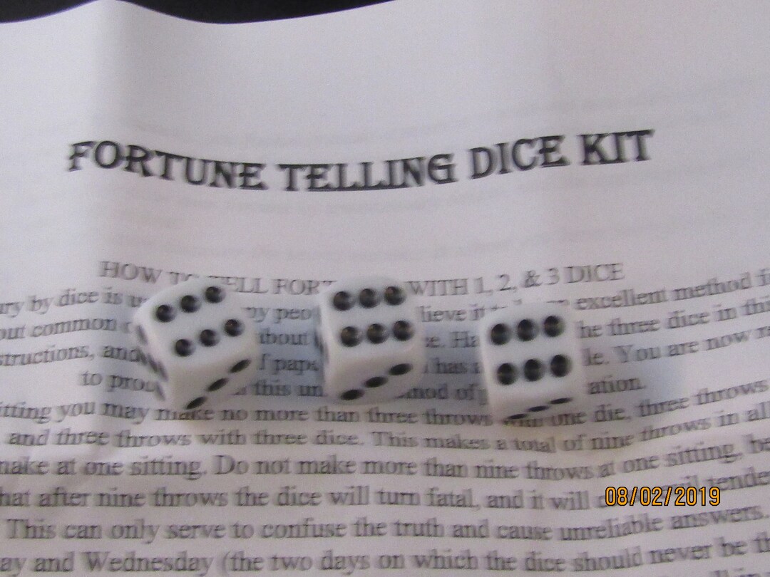 Divination Dice Fortune Telling Dice Divination Dice Kit Etsy