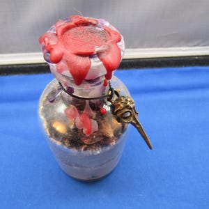 Morrigan Altar Bottle Set: Celtic Goddess, Raven Skull Charm