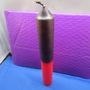 Black Red Double Action Candle 9&quot;